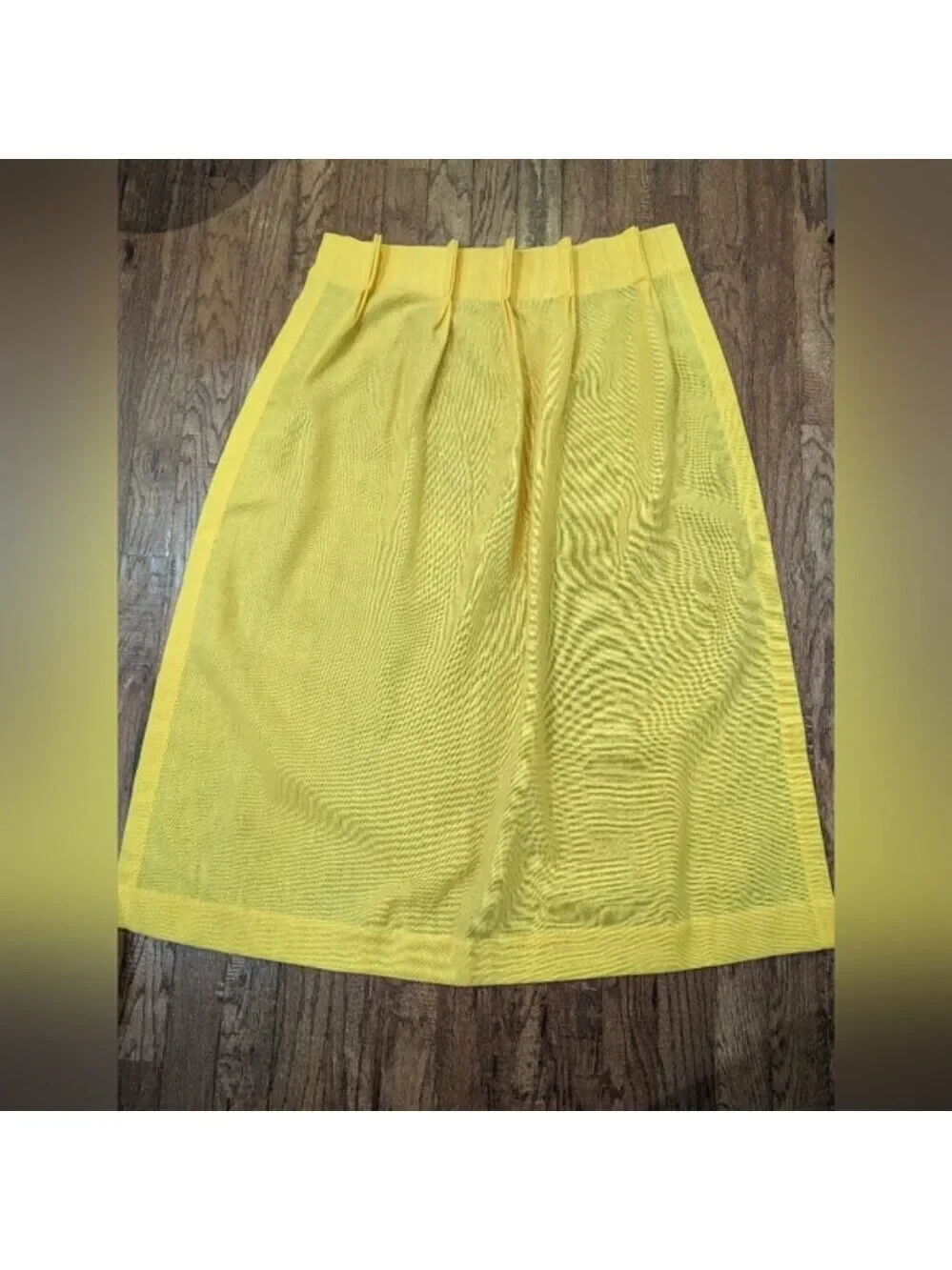 Vintage MCM 60s Pinch Pleat Drapes Curtains Pair 45” Lx 42”W Lemon Yellow